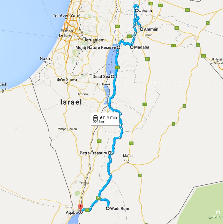 Itinerário pela Jordânia