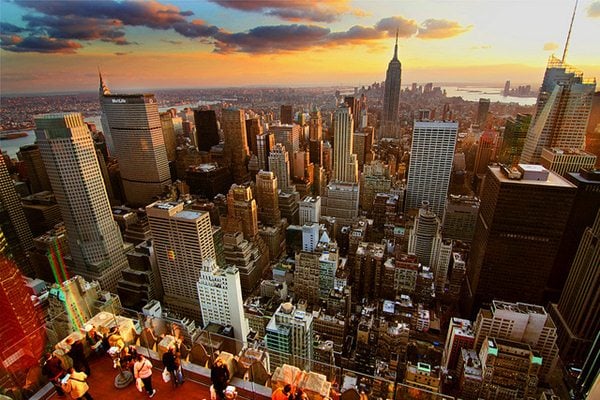 Empire State Building tramonto