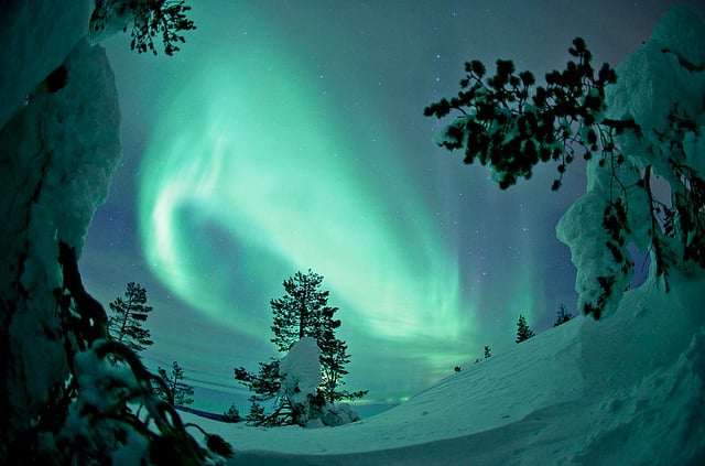 Auroras boreales: cuándo y dónde verlas. aurora boreal en finlandia