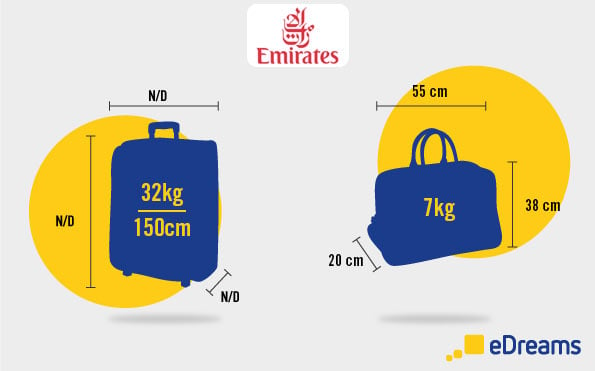 medidas equipaje fly emirates